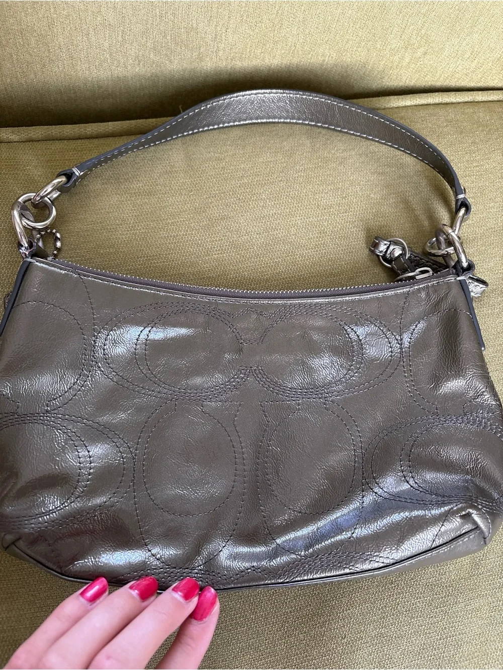 Coach Metallic Bronze Shoulder Bag